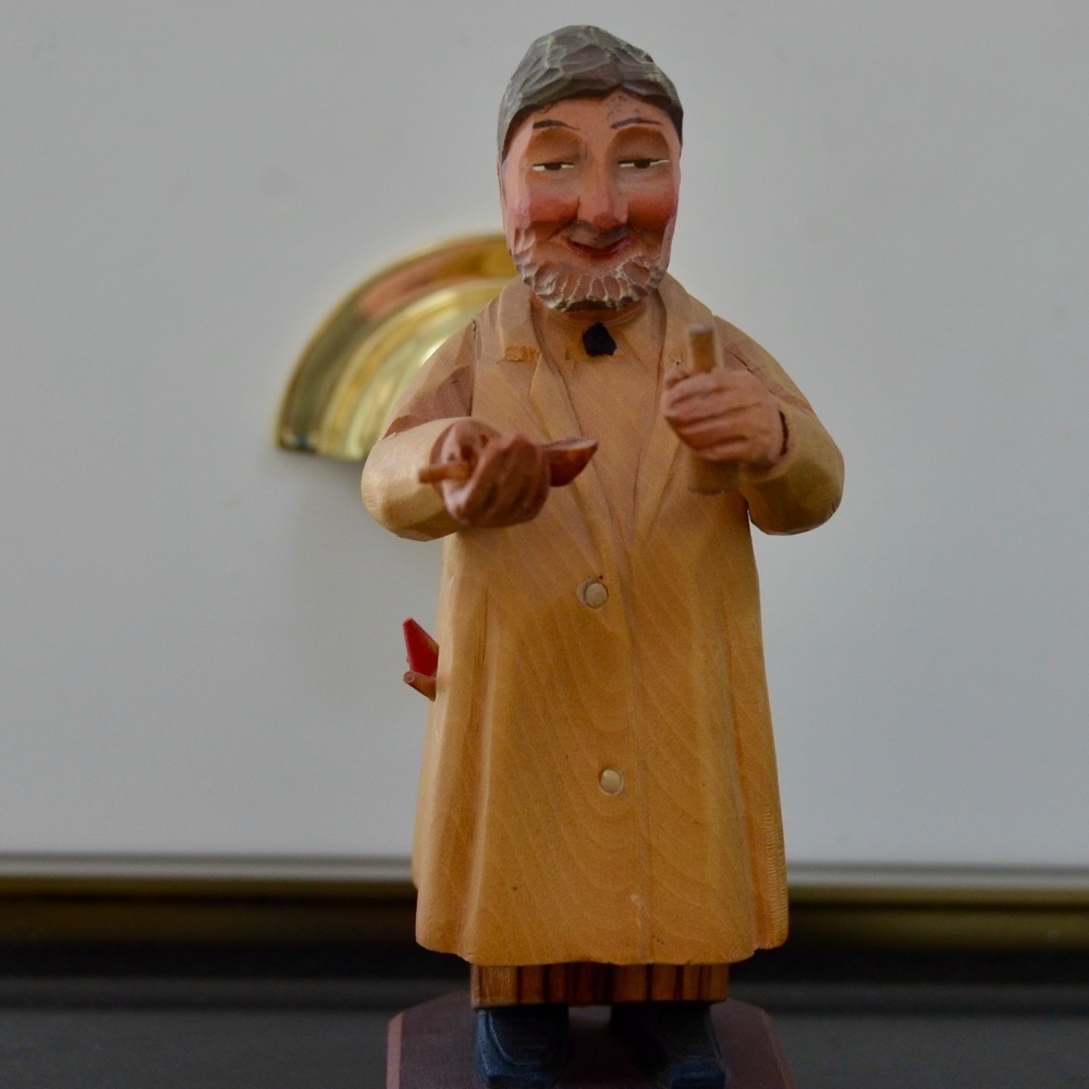 Italian hand-carved Pediatrician statue